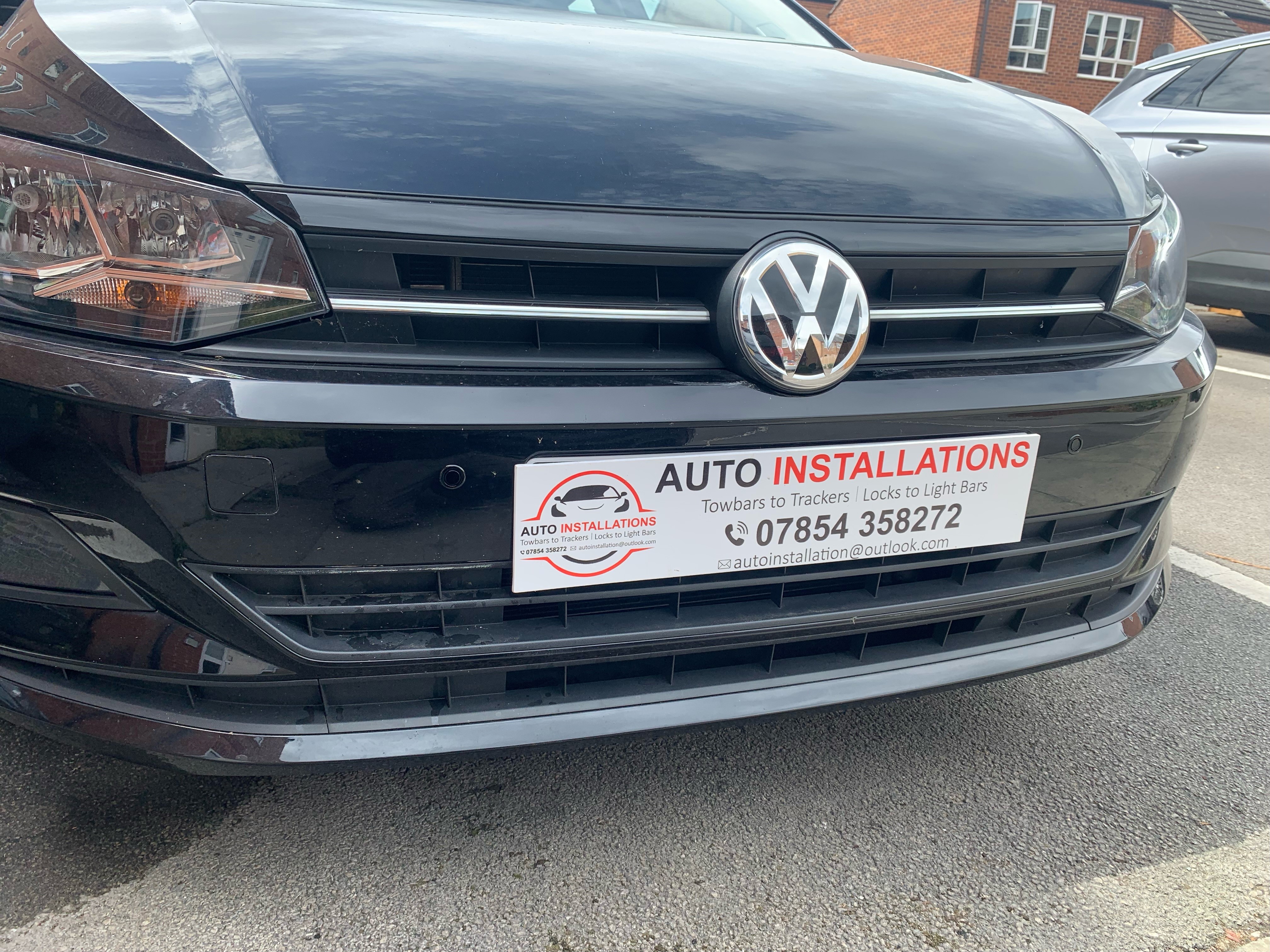 Front parking sensors added to a VW Polo by Auto Installation Services